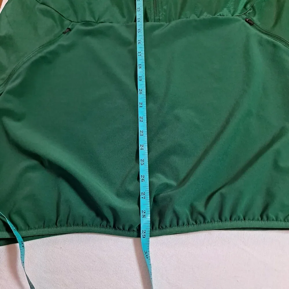 Adidas Mens Sideline 1/4 Zip Short Sleeve Pullover Shirt Size L Dark Green